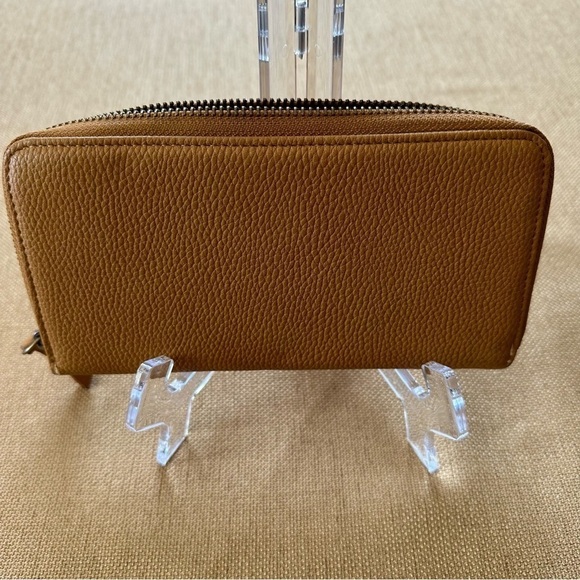 Kate & Alex Yellow Gold Zip Around Wallet Faux Leather - Picture 2 of 6